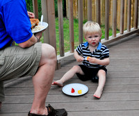 BRANDON BEING GOOD AND EATING HIS FRUIT