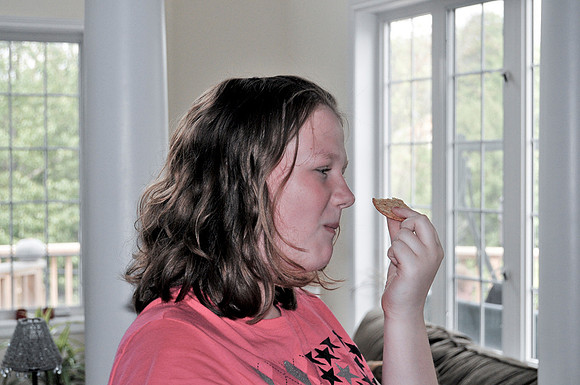 CAITLIN ENJOYING ALL THE GOOD FOOD