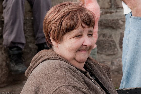 Linda enjoying the Welsh scenery